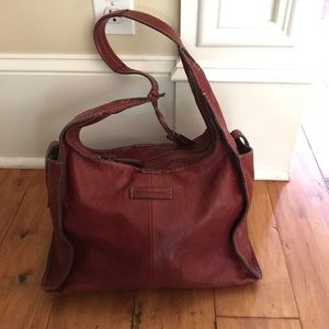 Beautiful Garnet Leather Frye Company Bag